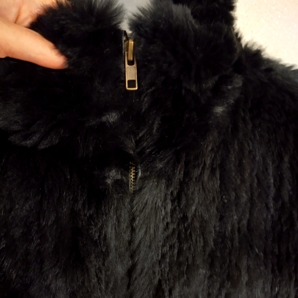 Lord & Taylor rabbit fur full zip cape - Picture 6 of 8